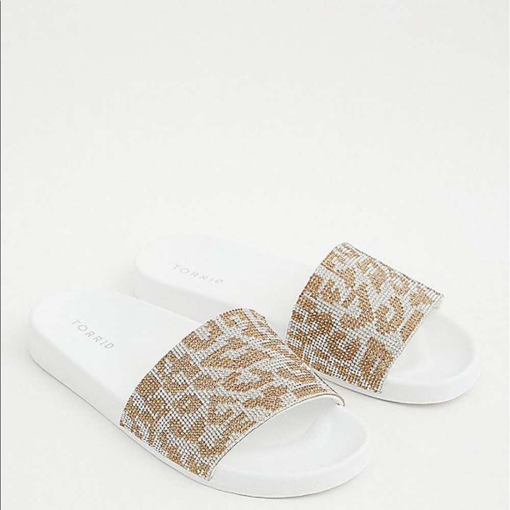 LEOPARD-PRINT RHINESTONE SLIDE (WW)